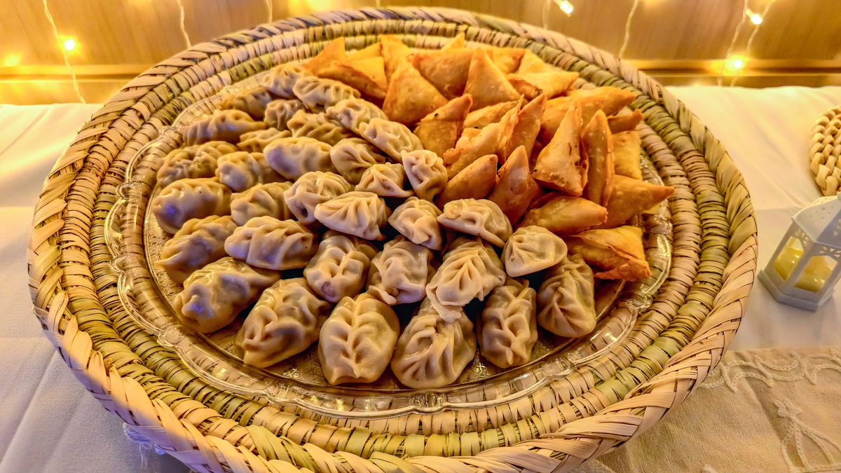 Savoury bites arranged for the live counter